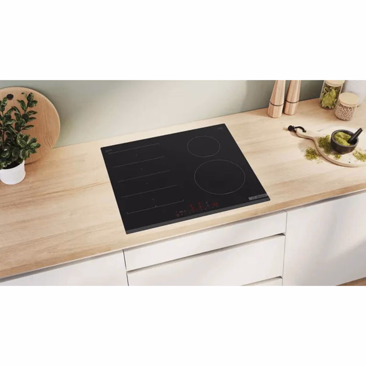 Series 6, Built-In Induction Hob 60cm, 4 Cooking Zones, 17 power levels, 7400 Watts, Home Connect, 2 zone + 1 Flex Zone, Made in Spain - Series 6, Built-In Induction Hob 60cm, 4 Cooking Zones, 17 power levels, 7400 Watts, Home Connect, 2 zone + 1 Flex Zone, Made in Spain