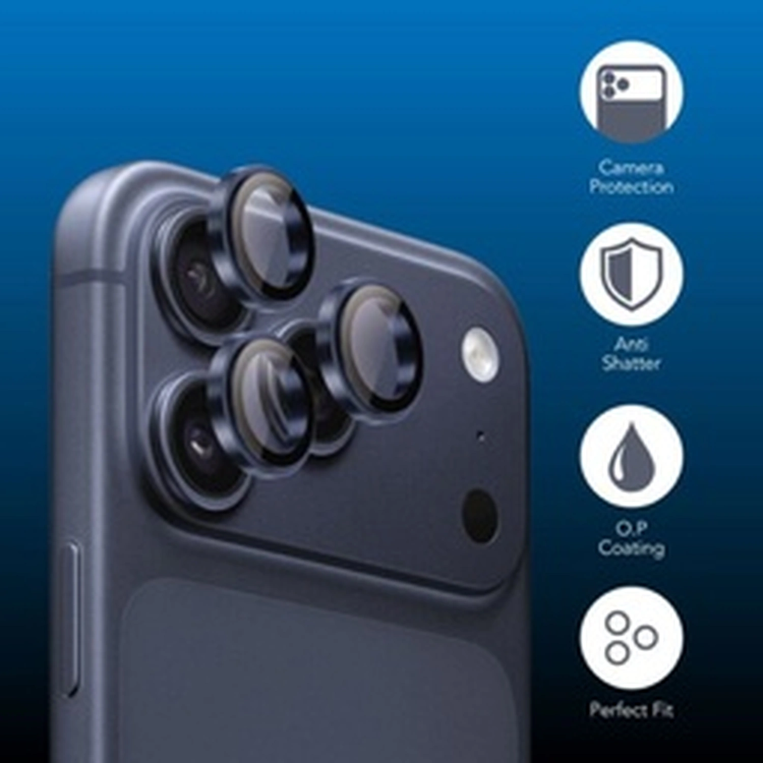 Blupebble Graphene Rock Series Tempered Glass 2.5D For iPhone 17 Pro -Privacy BP-ROCKIP17PROAP-PRV
