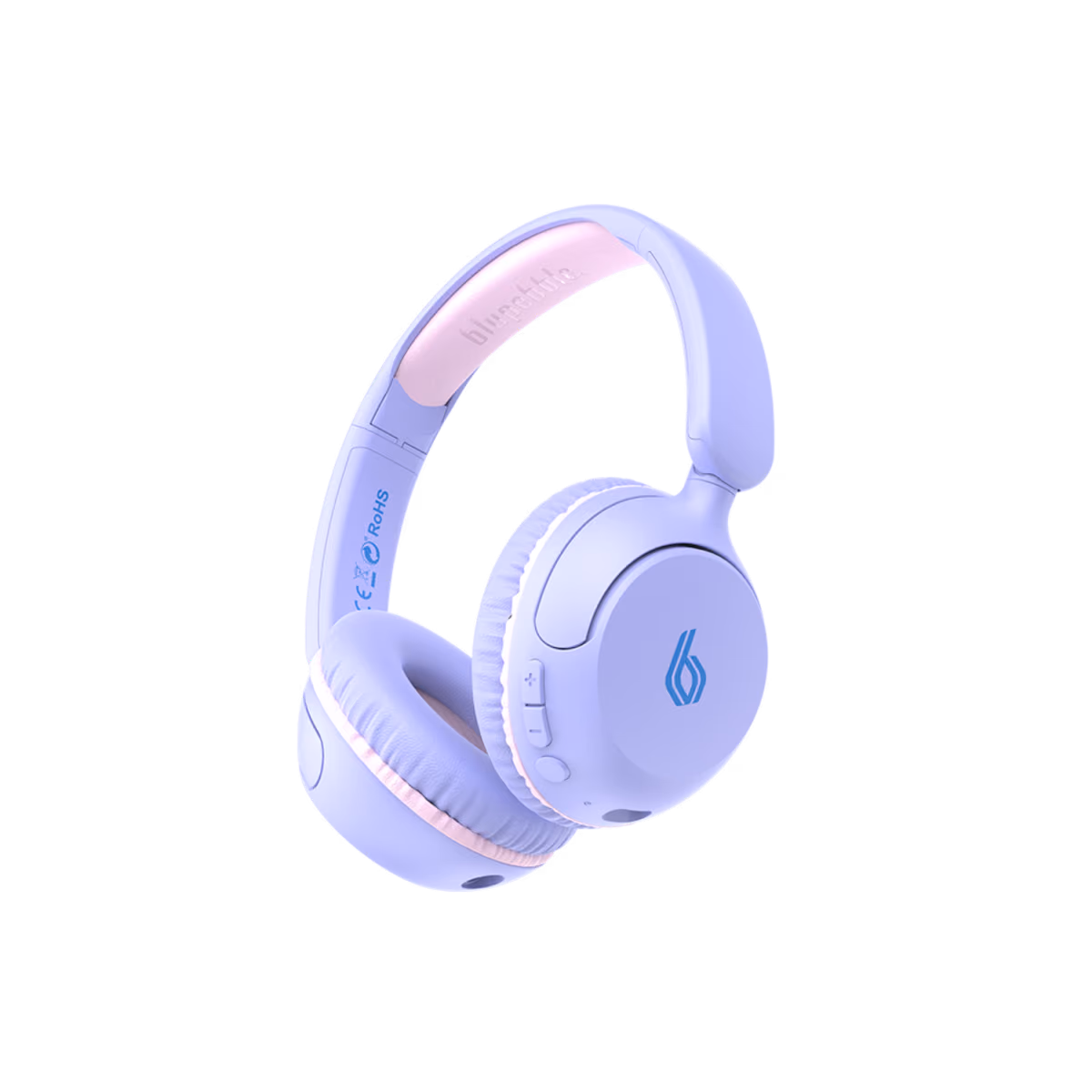 Blupebble Bounce 2in1 Wireless & Wired Microphone On-Ear Kids HeadPhones Lavander BP-KDBOUNCE-LV - Blupebble Bounce 2in1 Wireless & Wired Microphone On-Ear Kids HeadPhones Lavander BP-KDBOUNCE-LV