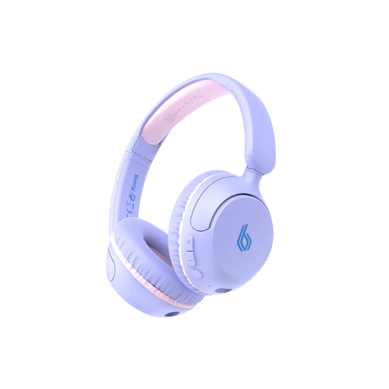 Blupebble Bounce 2in1 Wireless & Wired Microphone On-Ear Kids HeadPhones Lavander BP-KDBOUNCE-LV