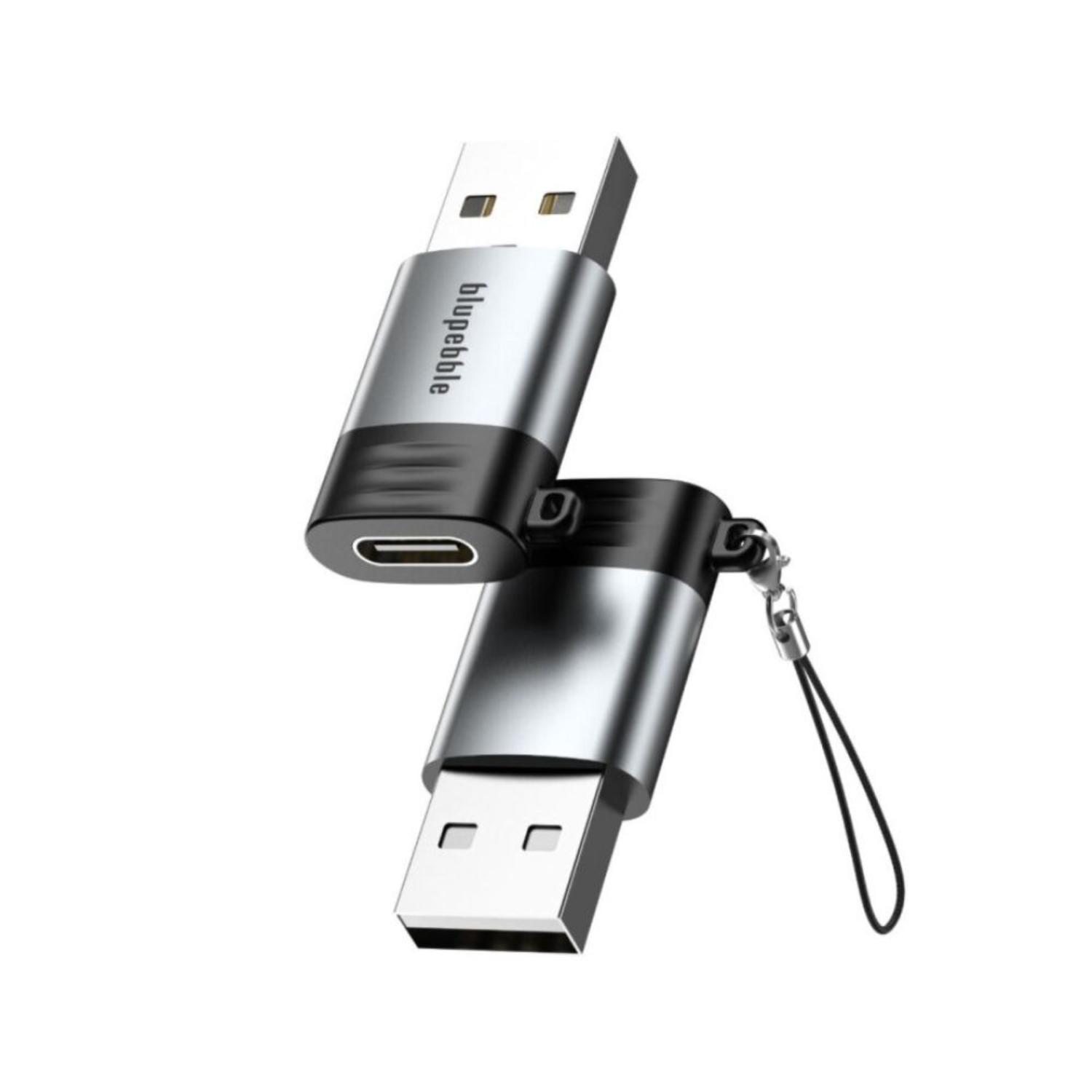 Blupebble USB-A 3.0 to USB-C OTG Adapter - Gray BP-OTGA2C-GY