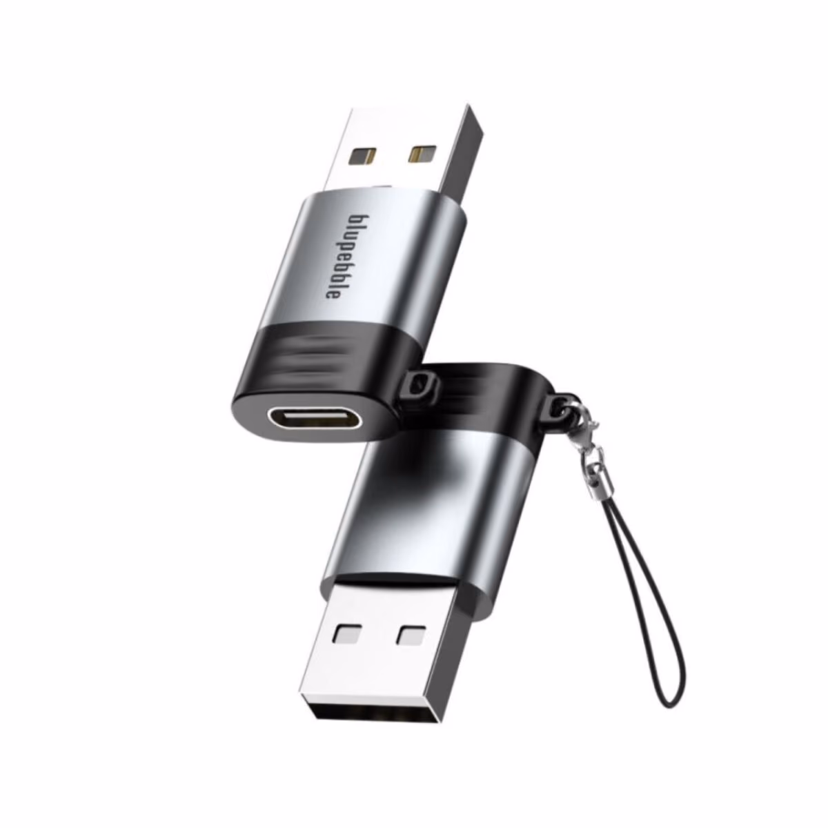 Blupebble USB A 3.0 To USB C OTG Adapter Gray BP OTGA2C GY 1
