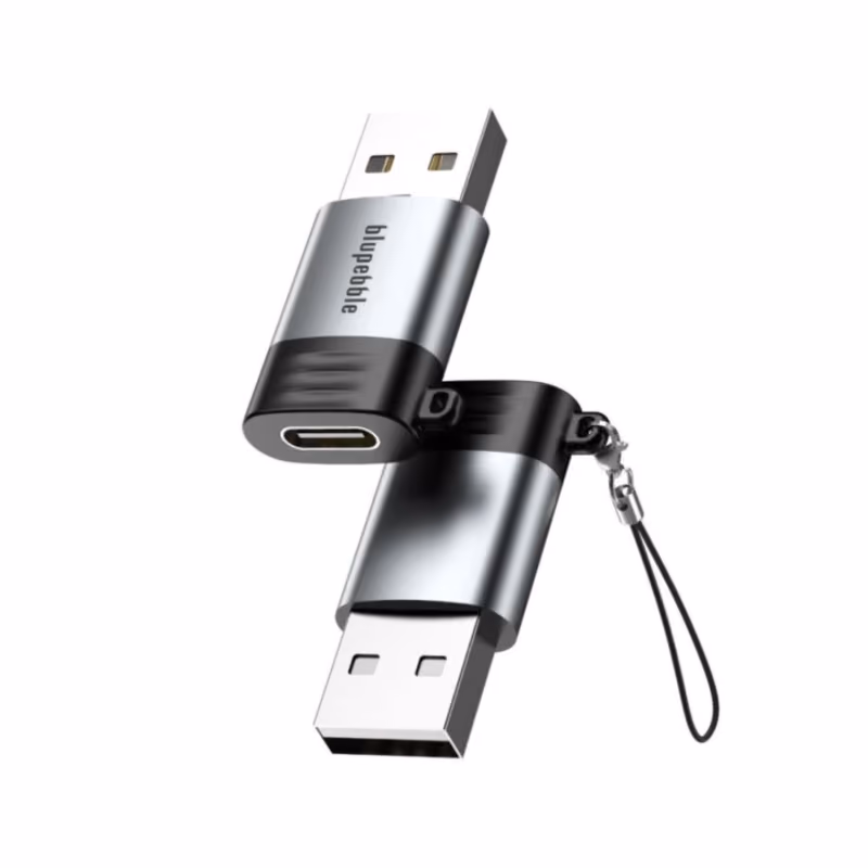 Blupebble USB A 3.0 To USB C OTG Adapter Gray BP OTGA2C GY 1