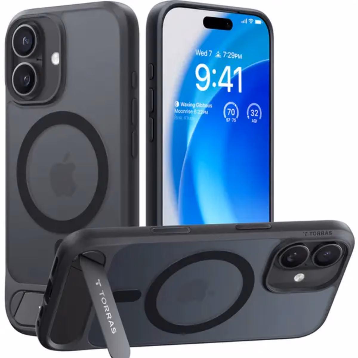 Torras Pstand Series for iPhone 17 Black - Torras Pstand Series for iPhone 17 Black