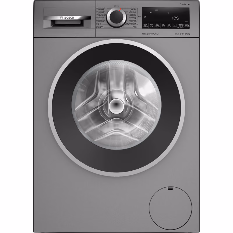 Series 4, Front Load Washer Dryer, 9 5KG, 1400RPM, Silver Inox, 49DB, Made in China
