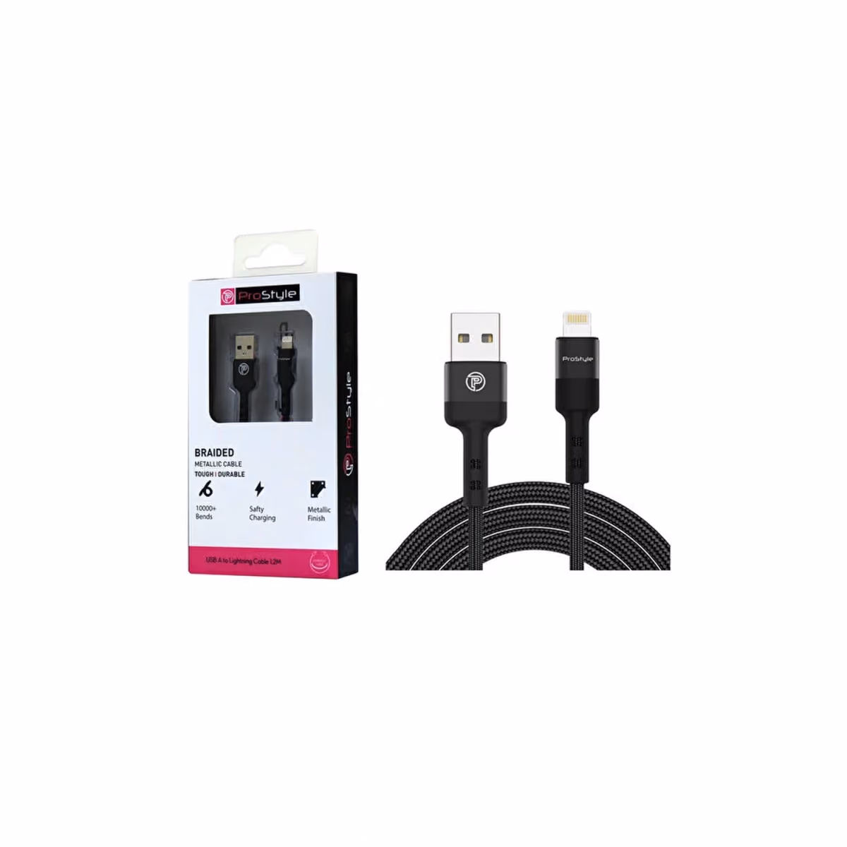 Pro Style PSCB2 USB-C Cable 1.2m Black - Pro Style PSCB2 USB-C Cable 1.2m Black