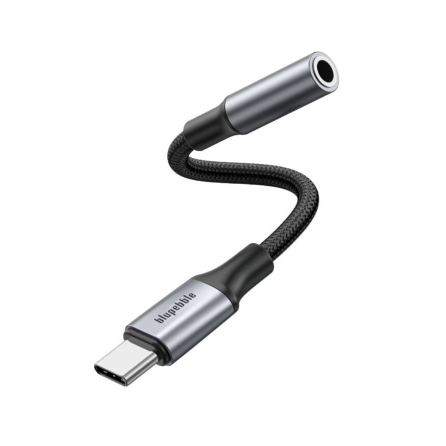 Blupebble USB-C Male To 3.5MM Female Adapter Gray BP-USBC23.5FMALE-GY