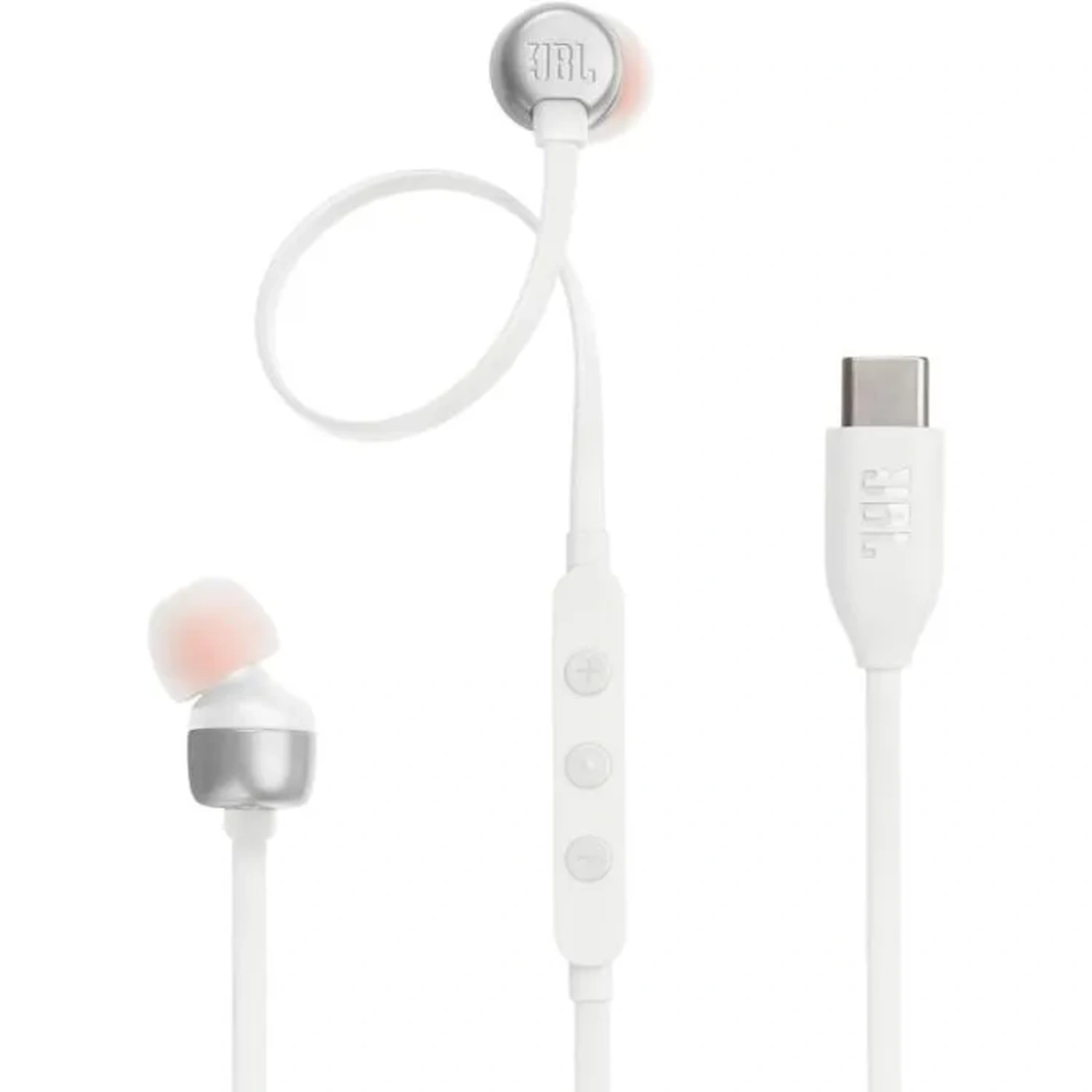 JBL TUNE 310C USB-C Wired Hi-Res In-Ear Headphones - WHITE