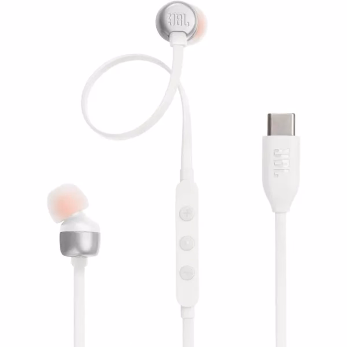 JBL TUNE 310C USB C Wired Hi Res In Ear Headphones WHITE 1