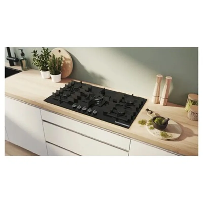 Series 6, Built-In Gas Hob 90cm, Cast Iron Pan Support, Full Safety, One Hand Auto Ignition, Detacable Full Metal