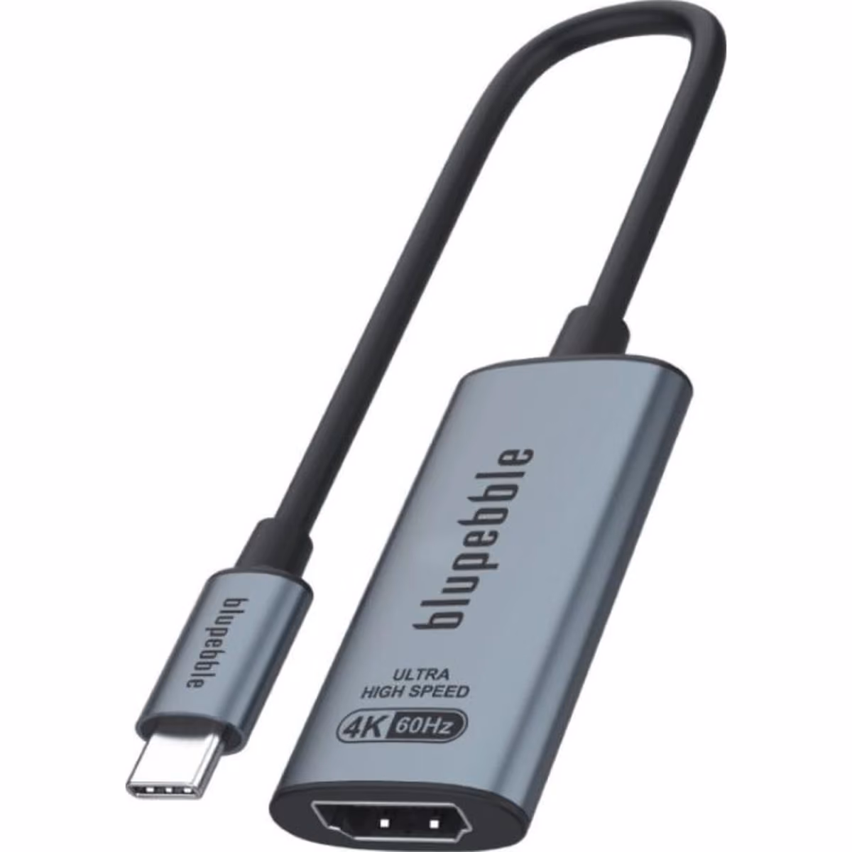 Blupebble USB-C To 4K HDMI Adapter Grey BP-C4KHDMI-GY - Blupebble USB-C To 4K HDMI Adapter Grey BP-C4KHDMI-GY