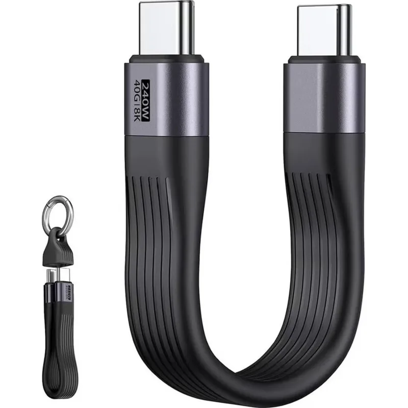 Blupebble PowerFlow USB-C to USB-C 240W PD3.1 8K Cable 0.13m