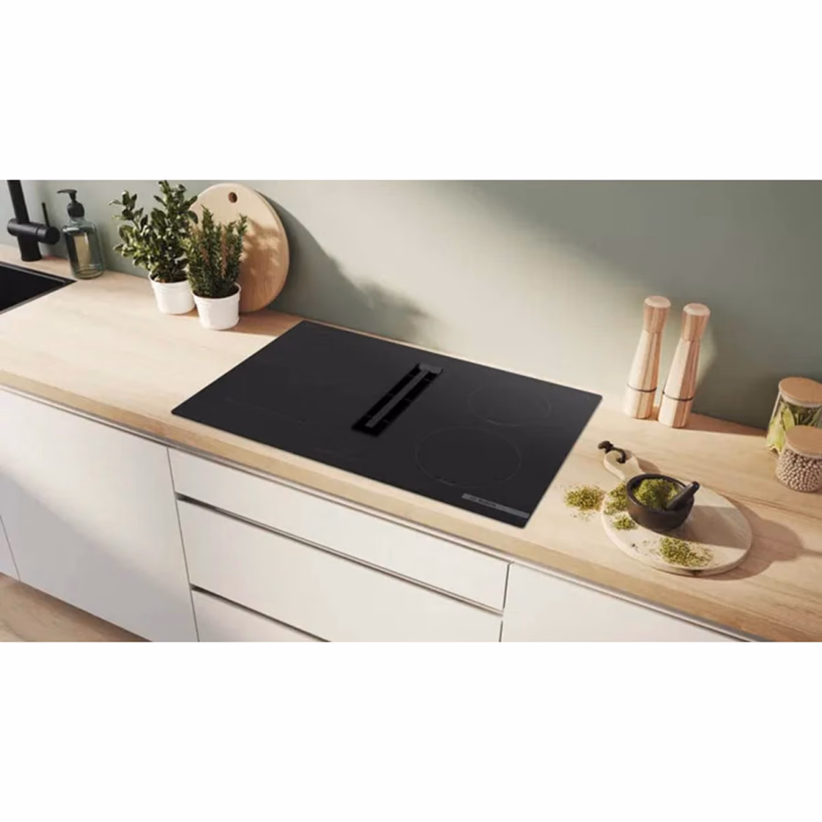 Sereis 4, Built In Induction Hob With Integrated Ventilation 80cm, 4 Cooking Zone, Touch Control, 622 M³ H, 69db, 17 Power Levels, 7400 Watts, Made In Spain 4