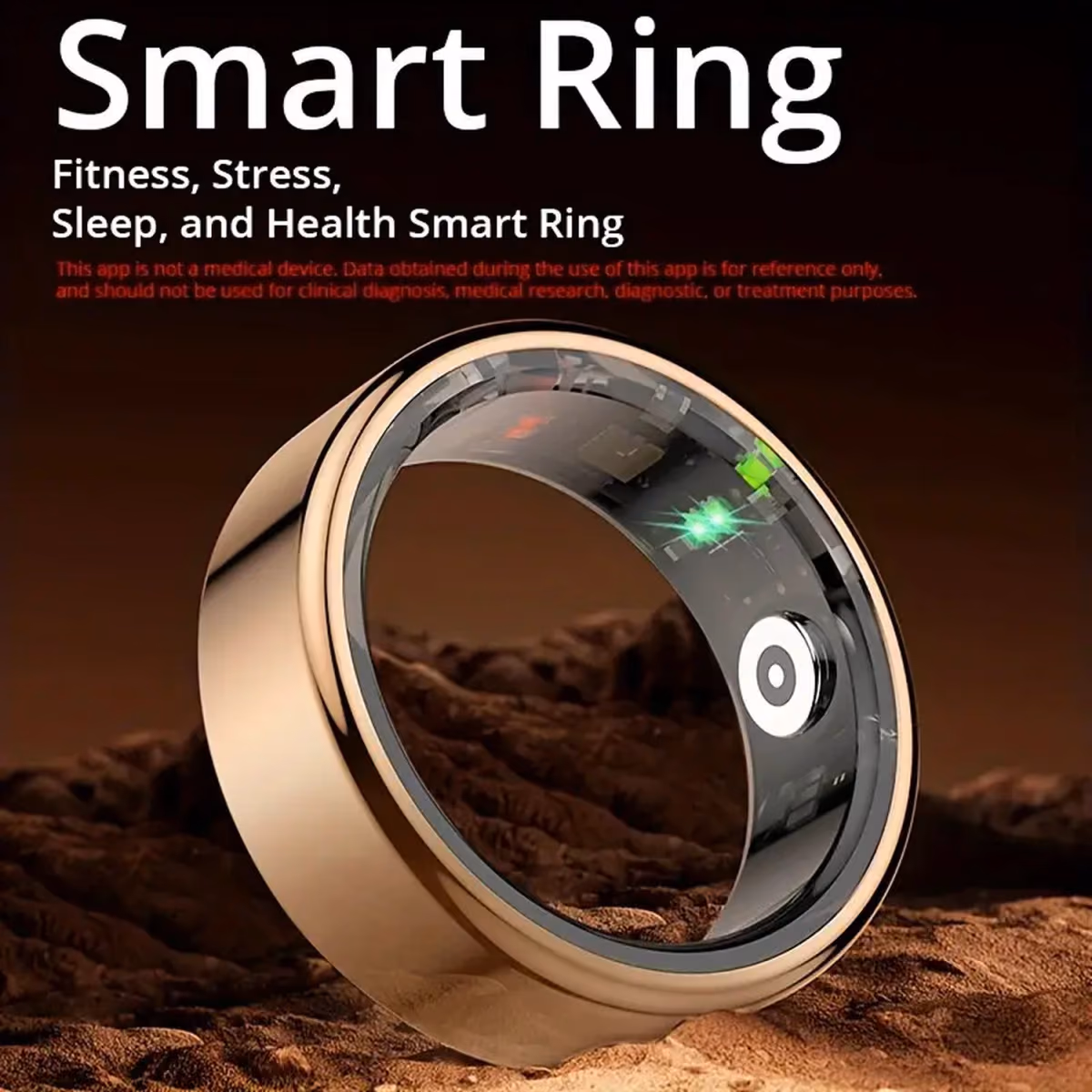 Merlin SR2 Lite Smart Ring Active, Gold, Size 11 2