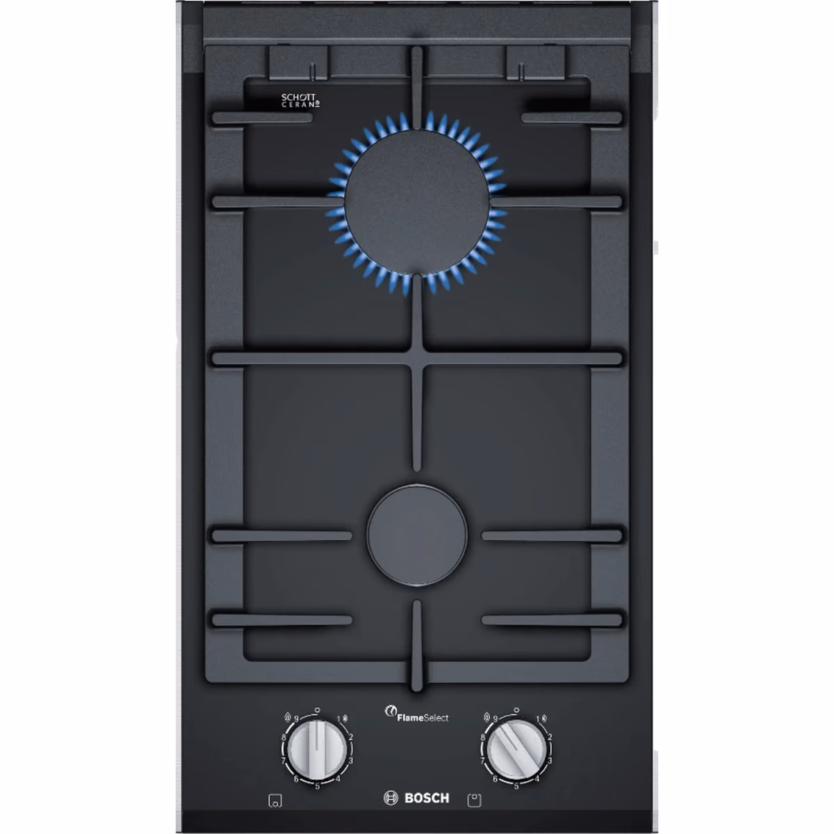 Series 8, Built-In Gas Hob 30cm, Full Safety, One Hand Auto Iginition, Cast Iron Pan Support, Full Metal Sword Knobs, Flame Select 9 Steps, Black Tempered Glass, Made in Spain - Series 8, Built-In Gas Hob 30cm, Full Safety, One Hand Auto Iginition, Cast Iron Pan Support, Full Metal Sword Knobs, Flame Select 9 Steps, Black Tempered Glass, Made in Spain