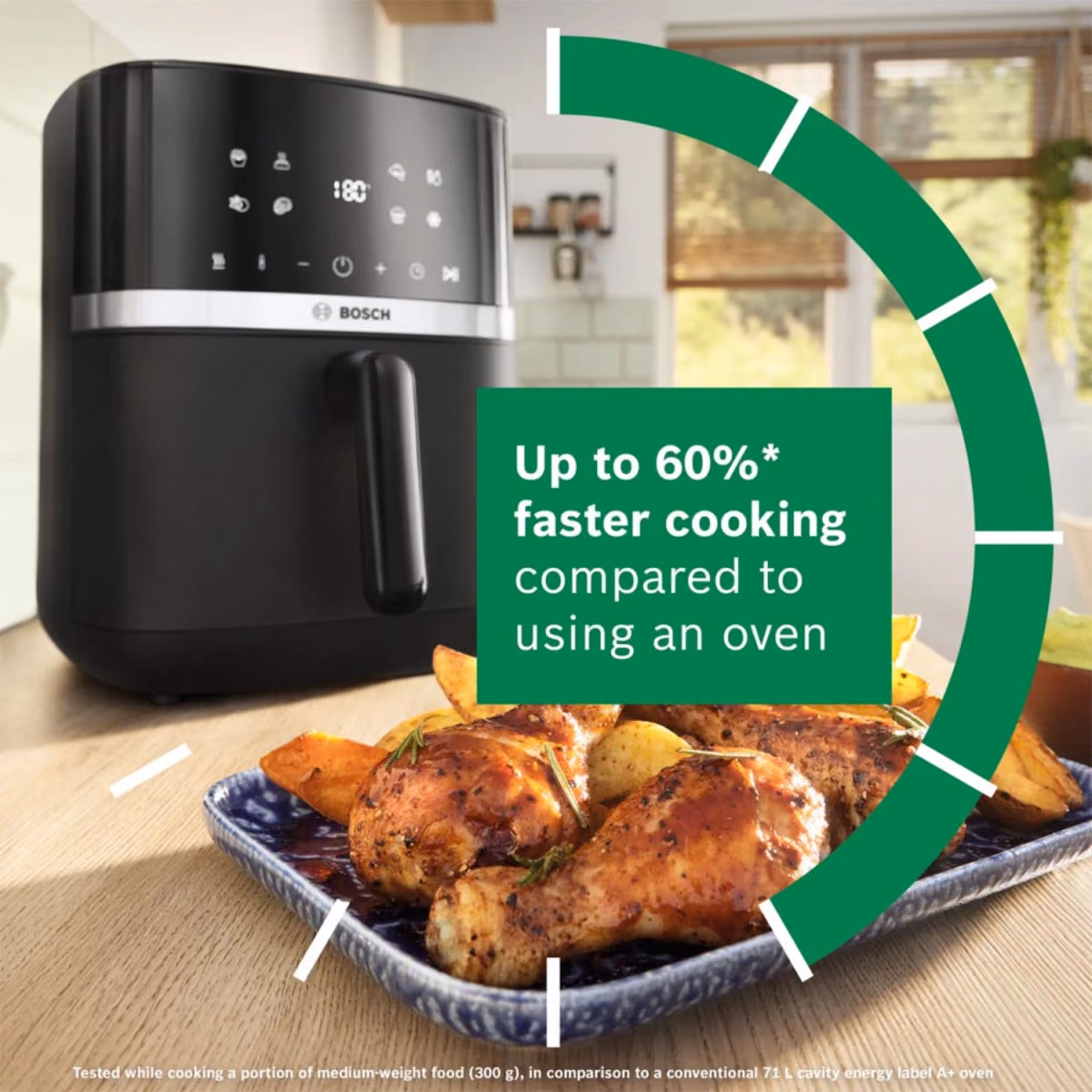 BOSCH Series 4Â Air Fryer, 6.1 Ltrs, 40 200Â°C, 2050 W, Touch Control, Black 3