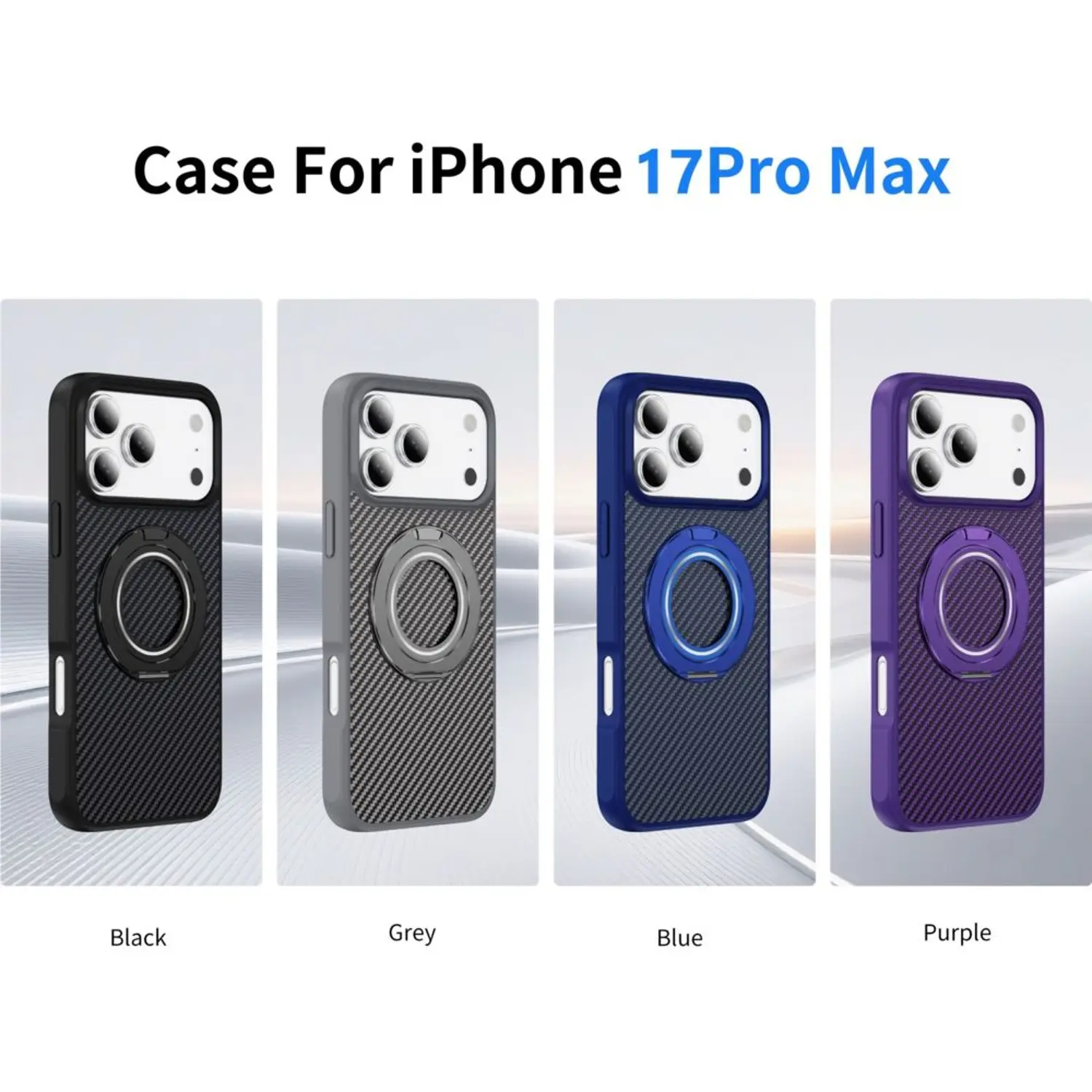 Prostyle PSMS17 Pro Max-CF Carbon Fiber MagSafe Case For iPhone 17 Pro MaxAssorted