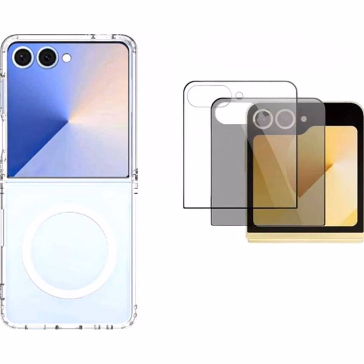 ProStyle PSFLIP7M MagSafe Clear Case W Screen PRT For Galaxy Z Flip 7 Bundle - ProStyle PSFLIP7M MagSafe Clear Case W Screen PRT For Galaxy Z Flip 7 Bundle