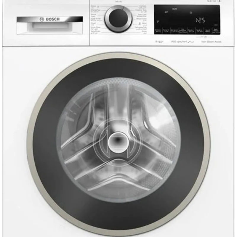 Series 4, Front Load Washer, 9KG 1400 RPM, White Color, 55DB, Made in Turkey