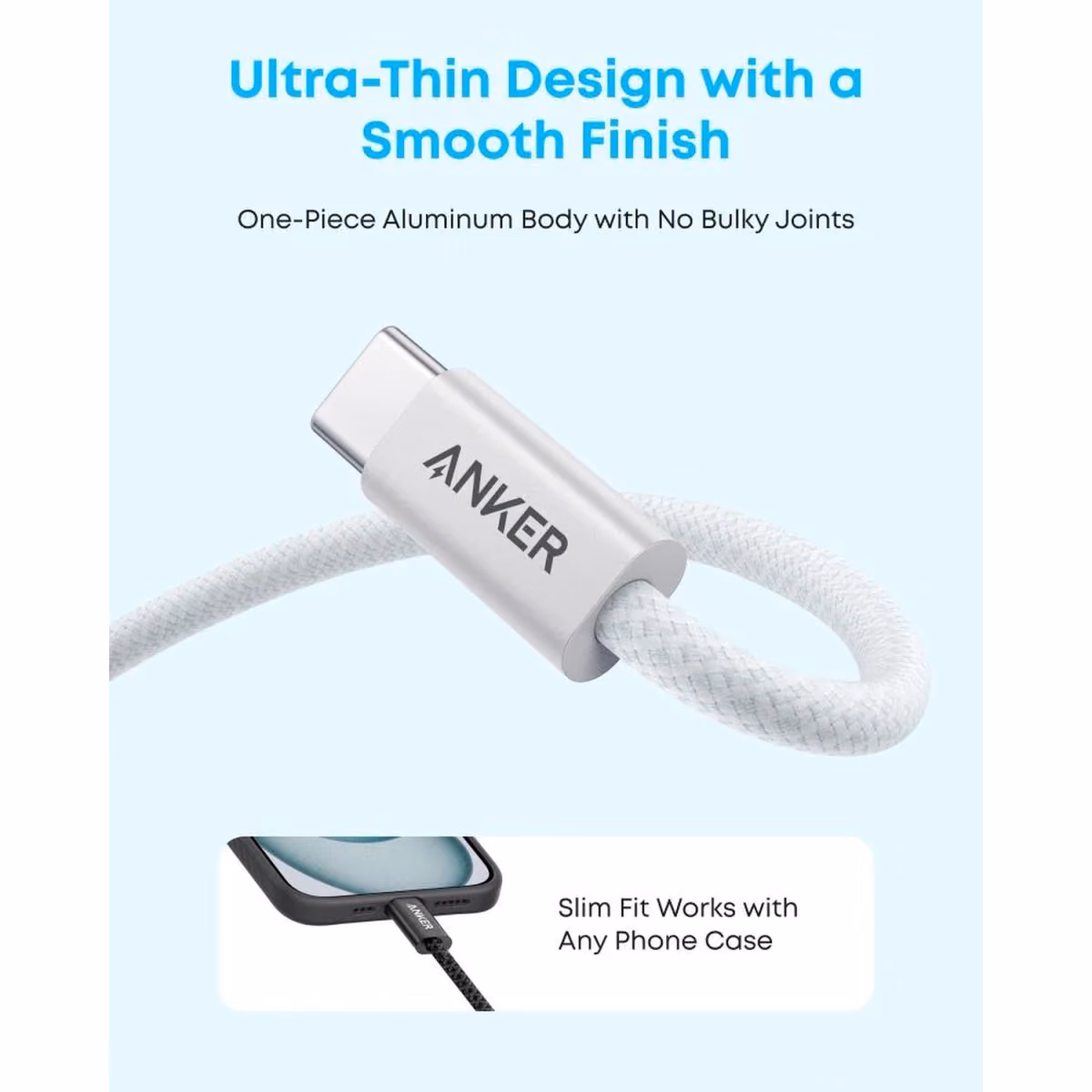 Anker Zolo USB A To C Cable 3.3ft A8052H21 2