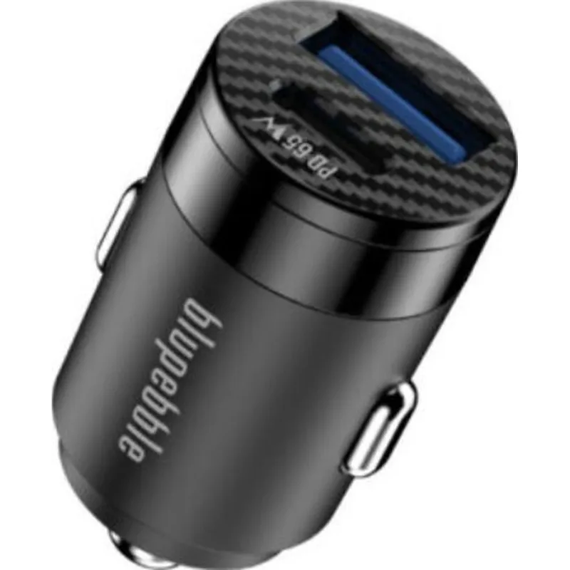 Blupebble Mini PD Car Charger Fast Charging Aluminum Car Charger With USB C Port PD65W QC18W 1