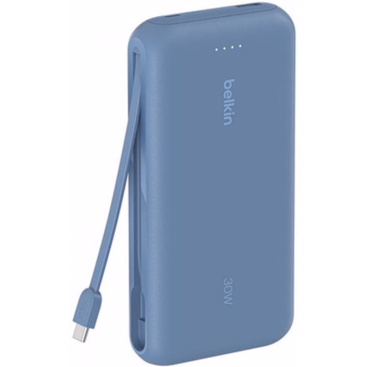 BoostCharge Power Bank 20K, PD 30W With USB C Integrated Cable And USB C & USB A Ports, BLUE IR 1