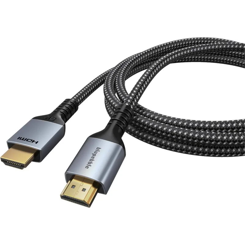 Blupebble 8K HDMI To HDMI 2.1 Aluminum Housing Support 8K 60Hz,4K 240Hz Cable 2m Gray BP HD8KGEN2 A 1