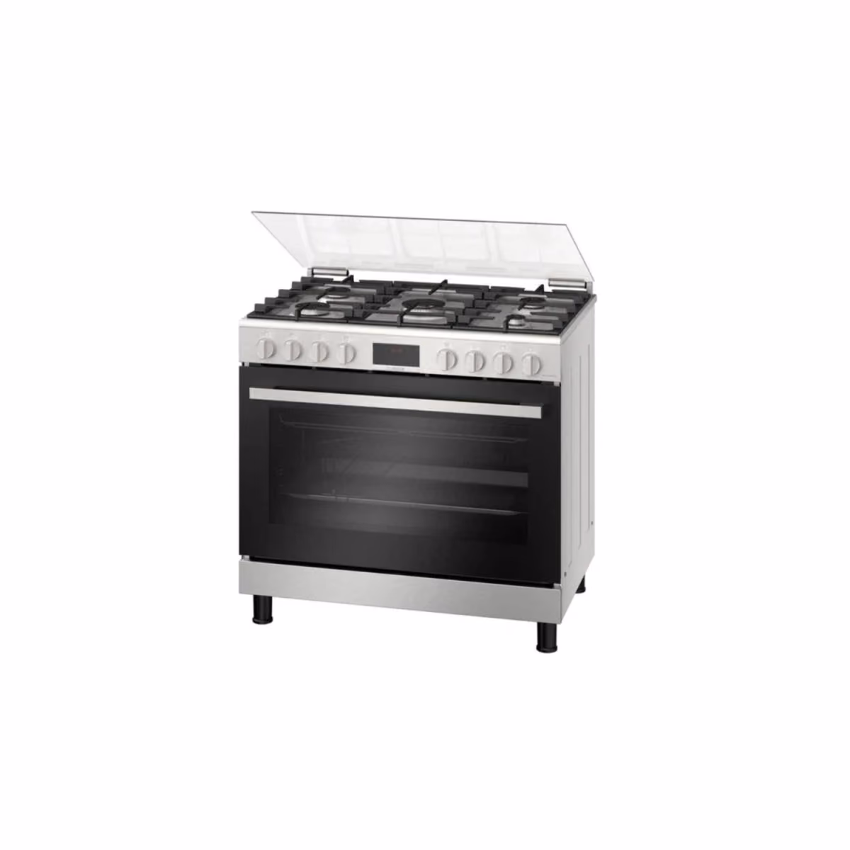 Series 6, Full Gas Cooker 90cm, Digital Timer, With Rotisserie, Stainless Steel, Made in Egypt - Series 6, Full Gas Cooker 90cm, Digital Timer, With Rotisserie, Stainless Steel, Made in Egypt