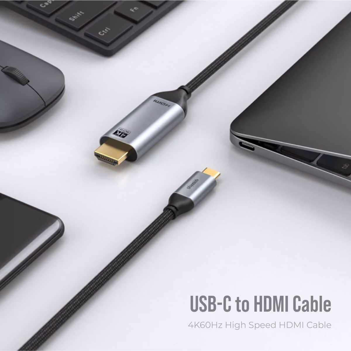 Blupebble USB C To HDMI Cable 1.8 Meter 1