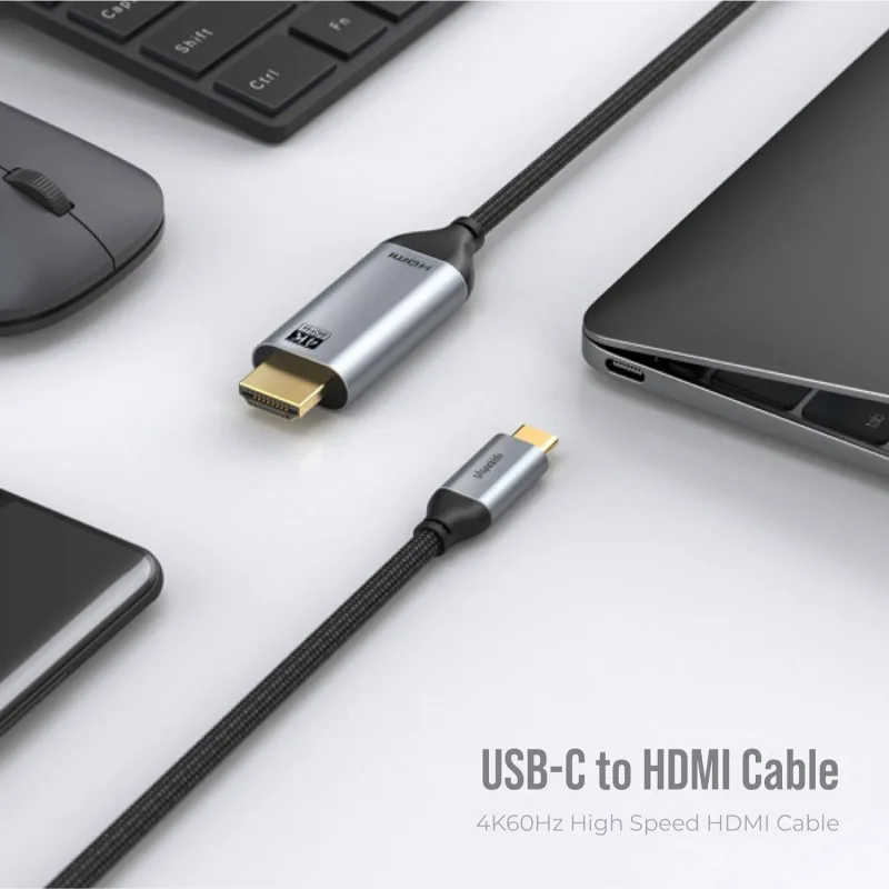 Blupebble USB C To HDMI Cable 1.8 Meter 1