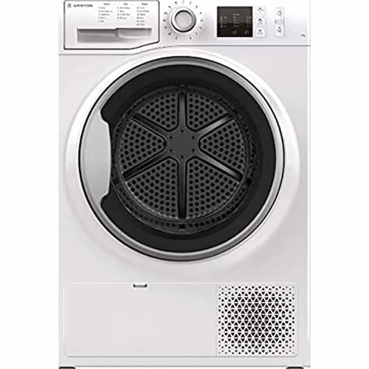 Ariston Front Load Dryer NTCM108BSKGCC, 8 kg, Galvanized Drum, Stainless Steel, White - Ariston Front Load Dryer NTCM108BSKGCC, 8 kg, Galvanized Drum, Stainless Steel, White