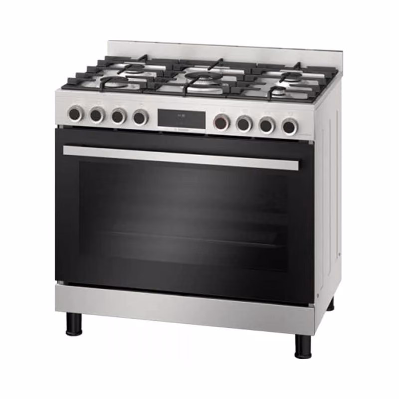 Series 8, Full Gas Hybrid Cooker 90cm, Digital Timer, Rotessirie, Stainless Steel, Made in Turkey