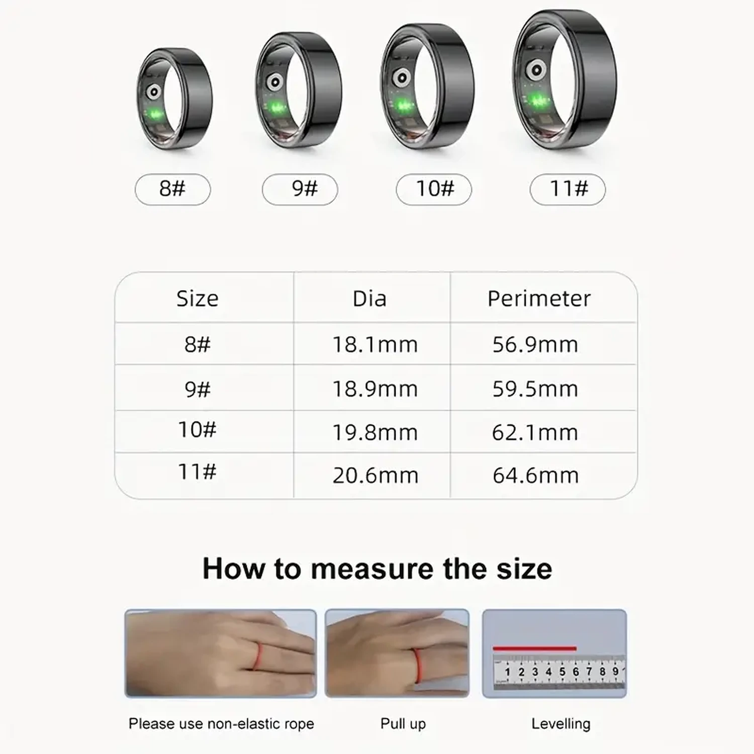 Merlin SR2 Lite Smart Ring Active Black Size 11