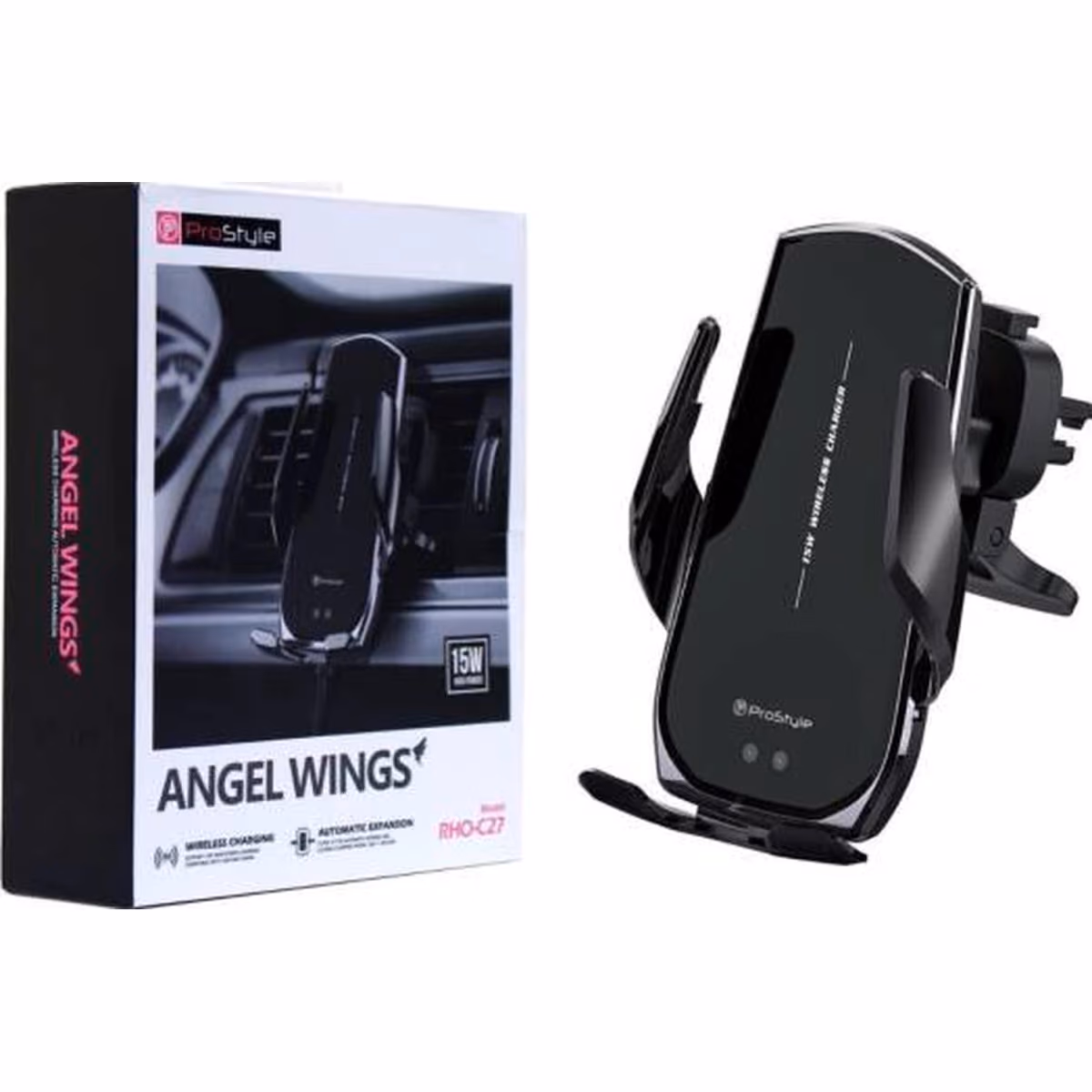 Pro Style PSRHOC27 Wireless Car Charger Black - Pro Style PSRHOC27 Wireless Car Charger Black