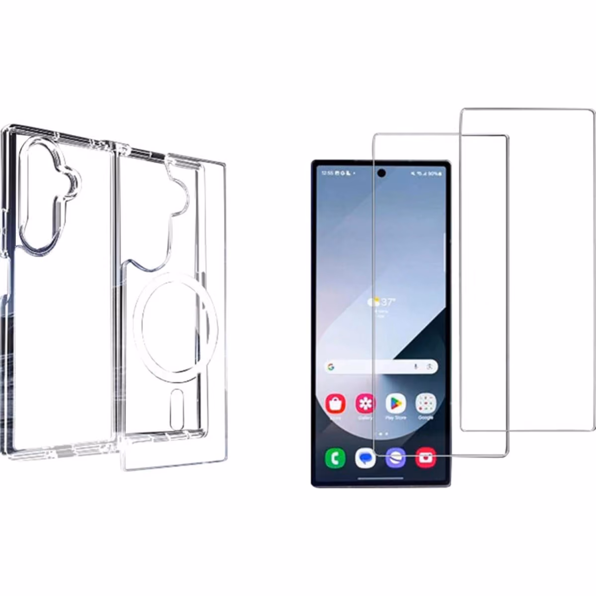 ProStyle PSFOLD7M MagSafe Clear Case W Screen PRT For Galaxy Z Fold 7 Bundle - ProStyle PSFOLD7M MagSafe Clear Case W Screen PRT For Galaxy Z Fold 7 Bundle