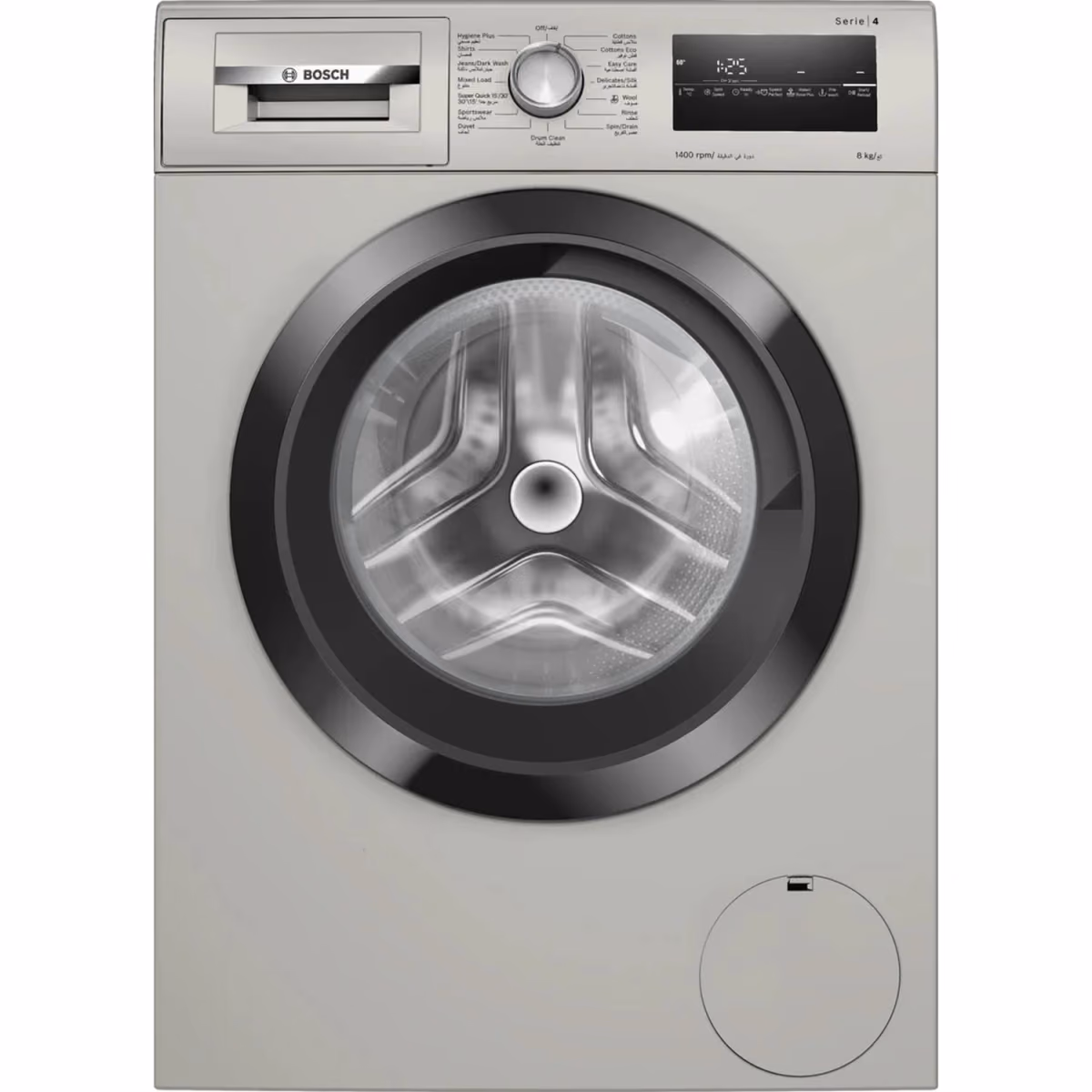 Series 4, Front Load Washer, 8KG 1400 RPM, Graphite Color, 55DB, Made in Turkey - Series 4, Front Load Washer, 8KG 1400 RPM, Graphite Color, 55DB, Made in Turkey
