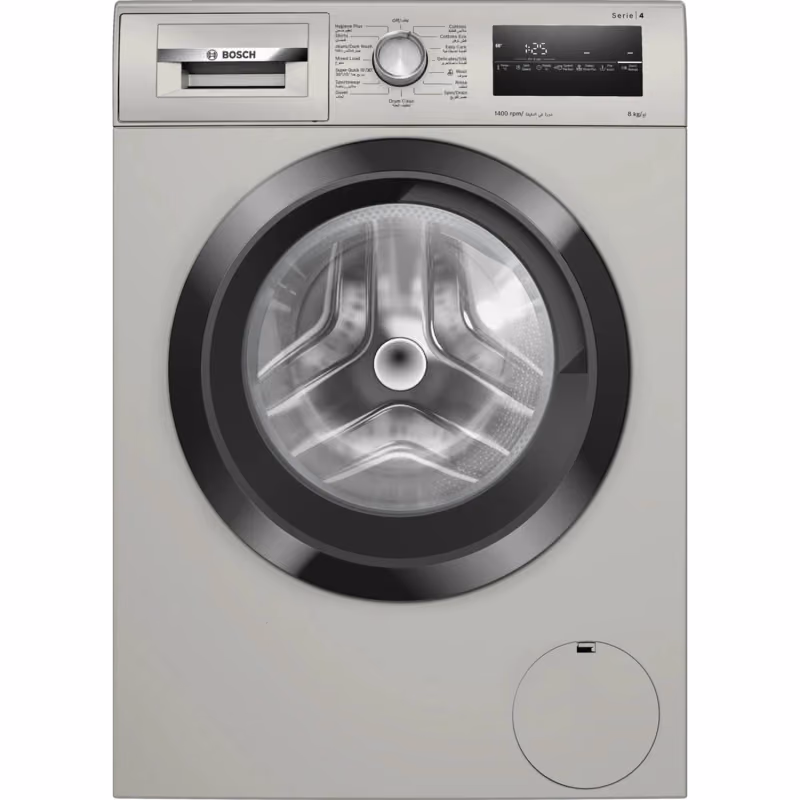Series 4, Front Load Washer, 8KG 1400 RPM, Graphite Color, 55DB, Made in Turkey