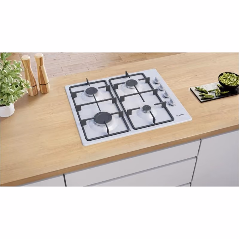 Series 2, Built-In Gas Hob 60cm, Full Safety, One Hand Auto Ignition, Semi cast Iron, Stainless Steel, Made in Turkey