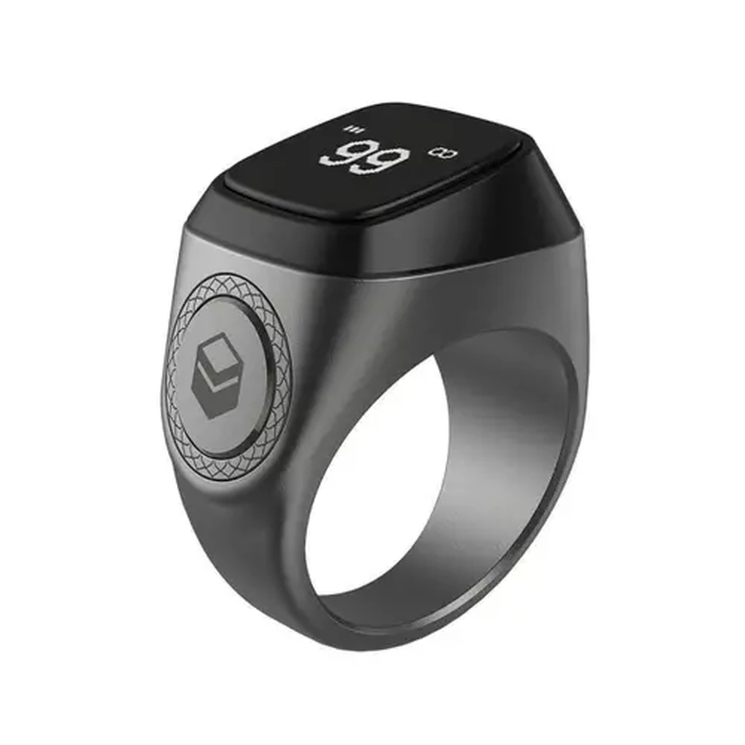 IQIBLA E01 SMART ZIKR RING OLED 3 DAYS BATT USB-A TO DC CHARGING CABLE 20MM BLACK