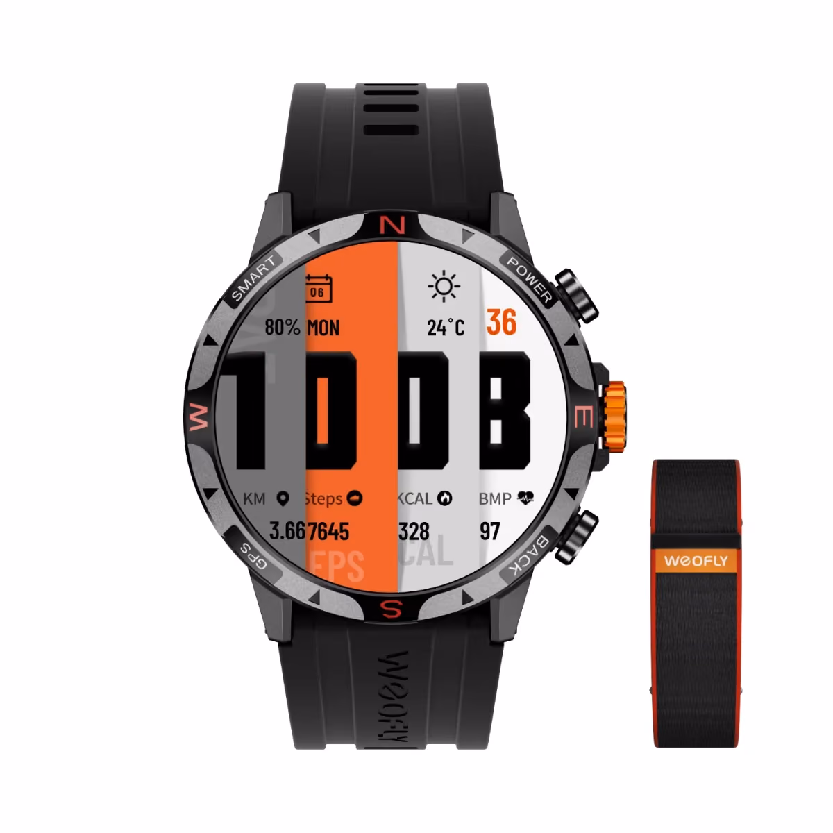 Weofly Conquer 2 Smartwatch, Black 1