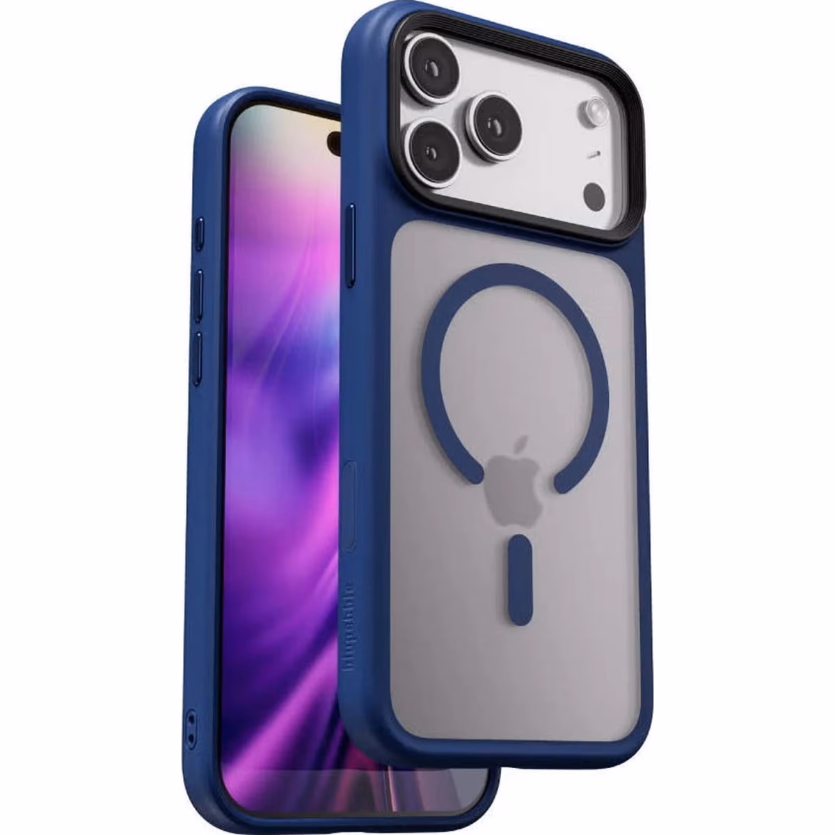 Blupebble Hybrid Matte Case With MagSafe For iPhone Pro Blue BP-IPHMAT17PRO-BL - Blupebble Hybrid Matte Case With MagSafe For iPhone Pro Blue BP-IPHMAT17PRO-BL