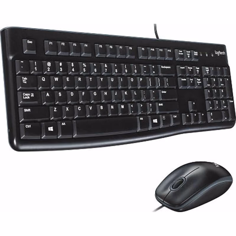 Logitech MK120 Wired Keyboard And Mouse Black English 920-002562