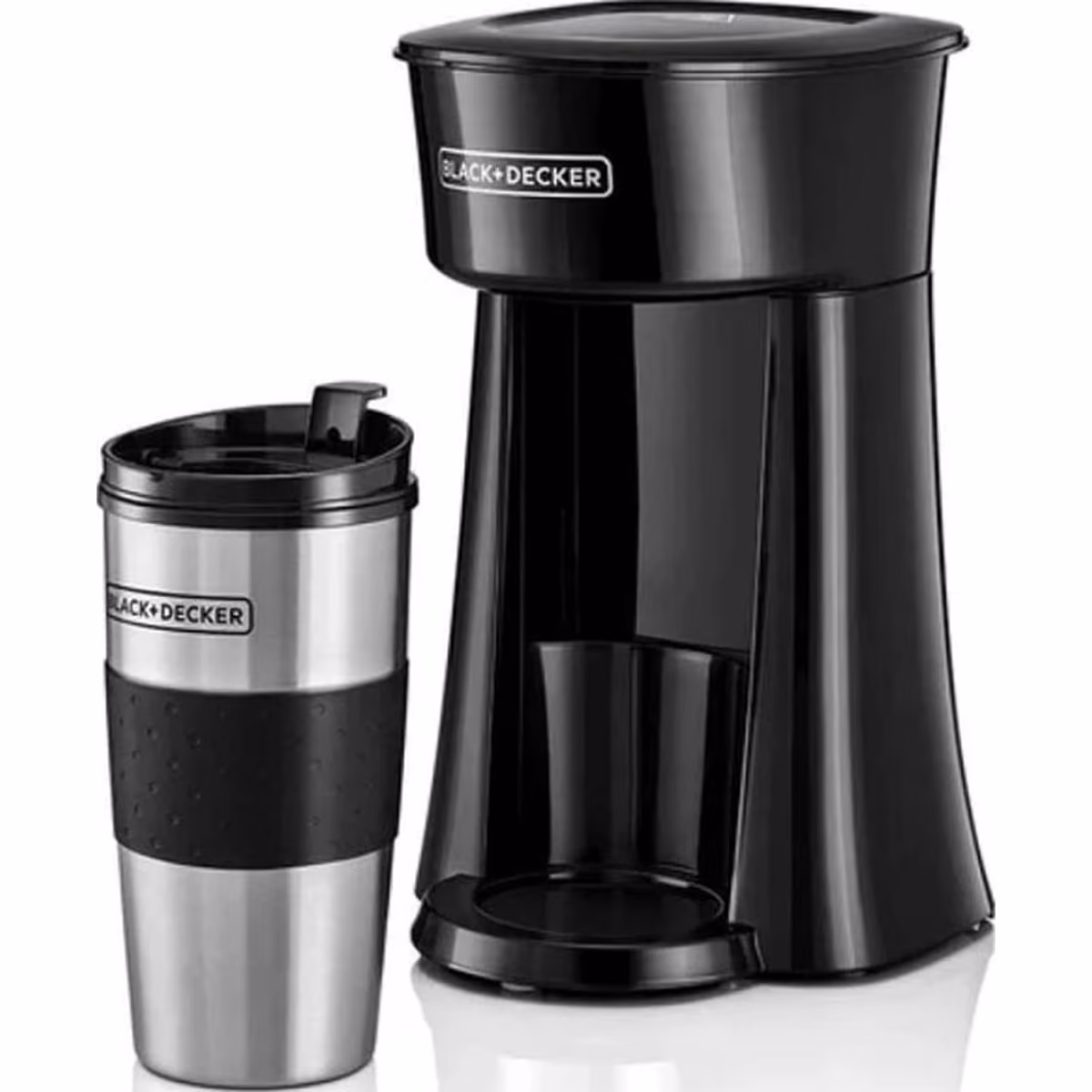 Black & Decker - 650W COFFEE MAKER With Travel Mug 360 ML Black&Silver - Black & Decker - 650W COFFEE MAKER With Travel Mug 360 ML Black&Silver