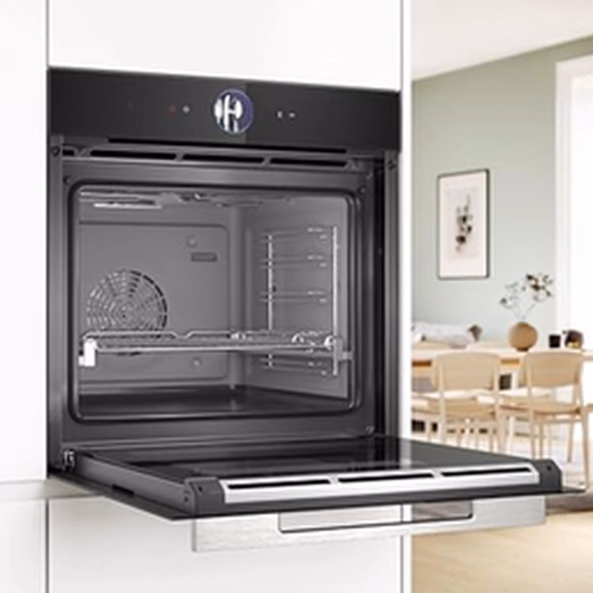 Series 8, Built-In Electric Oven 60cm, 14 Cooking Function, EcoClean Direct program+Hydrolytic, TFT touch display, Home Connect, Black Color - Series 8, Built-In Electric Oven 60cm, 14 Cooking Function, EcoClean Direct program+Hydrolytic, TFT touch display, Home Connect, Black Color