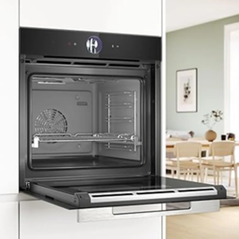 Series 8, Built-In Electric Oven 60cm, 14 Cooking Function, EcoClean Direct program+Hydrolytic, TFT touch display, Home Connect, Black Color
