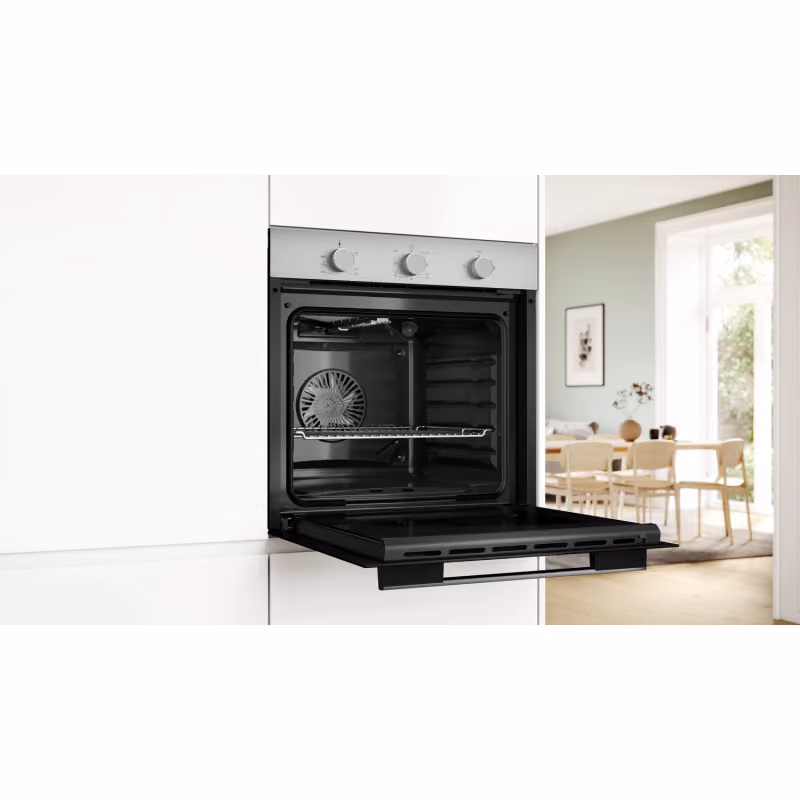 Series 4, Built-In Gas Oven 60cm, Hot Air Safety Fan, With Convection Fan, Stainless Steel, Made in Italy