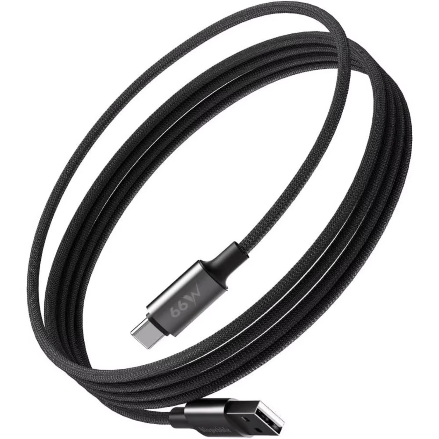 Blupebble PowerFlow USB-A To USB-C Cable PD 66W 1.2-Meter Black BP-USBA2C1.2M66W-BK