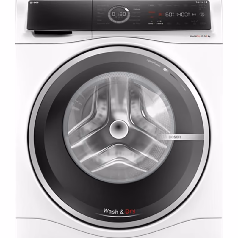 Series 8, Front Load Washer Dryer, 10 6KG, 1400RPM, White Color, Home Connect, IDOS, Made in China