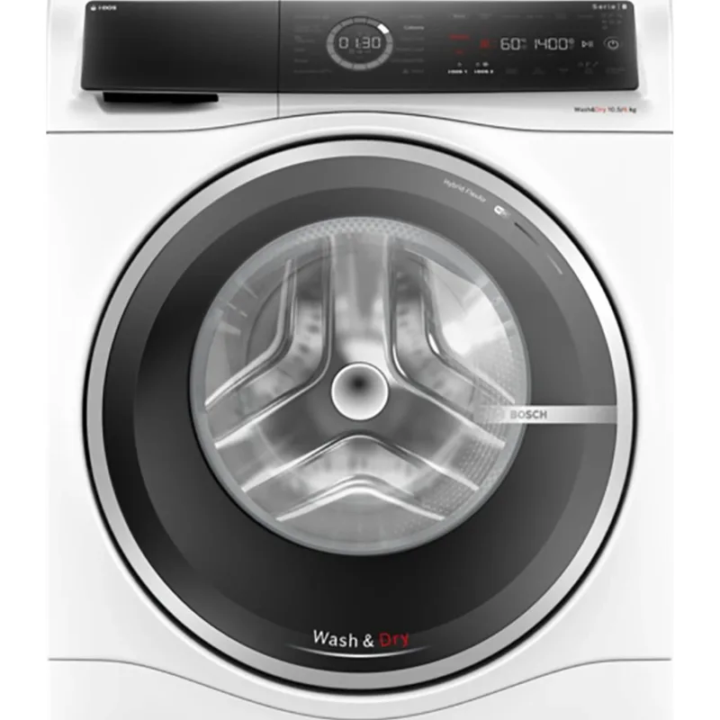 Series 8, Front Load Washer Dryer, 10 6KG, 1400RPM, White Color, Home Connect, IDOS, Made in China