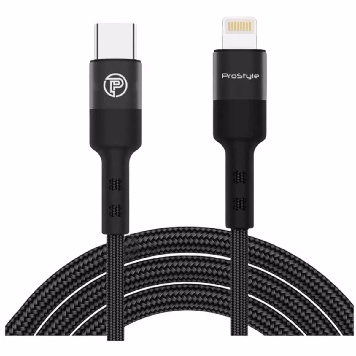 Pro Style PSCB3 Lightning To USB-C Cable 1.2m Black - Pro Style PSCB3 Lightning To USB-C Cable 1.2m Black